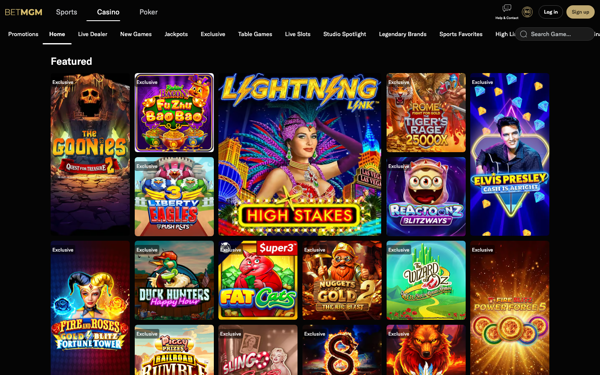 BetMGM Casino homepage as captured 2026-07-26