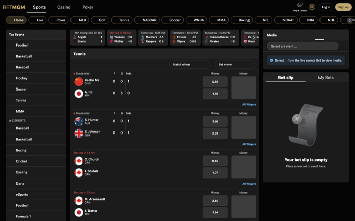 BetMGM homepage as captured 2026-07-26